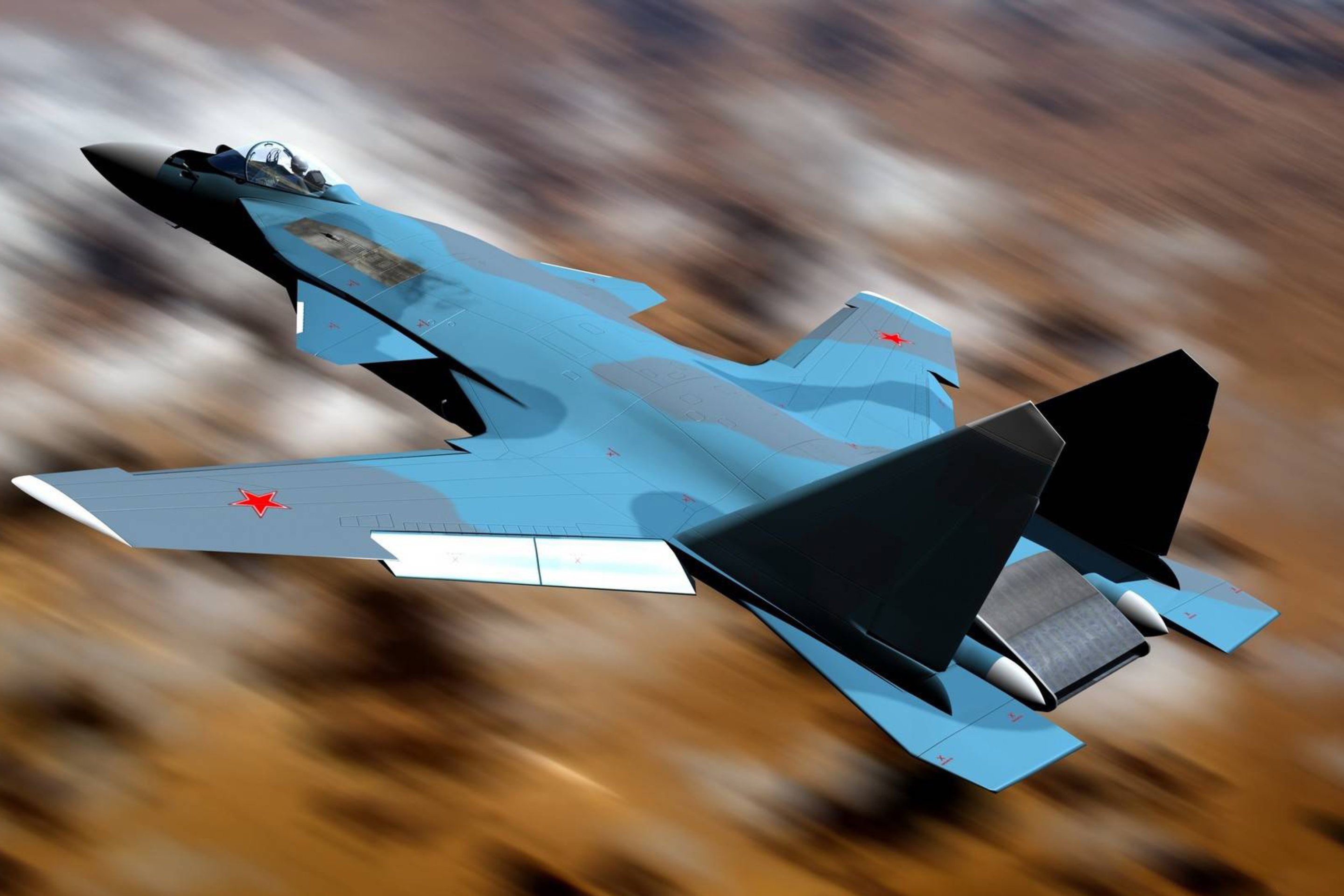 Fondo de pantalla Sukhoi Su 47 Firkin Jet Fighter 2880x1920