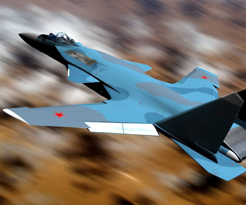 Fondo de pantalla Sukhoi Su 47 Firkin Jet Fighter 480x400