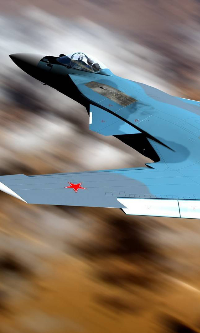 Fondo de pantalla Sukhoi Su 47 Firkin Jet Fighter 768x1280