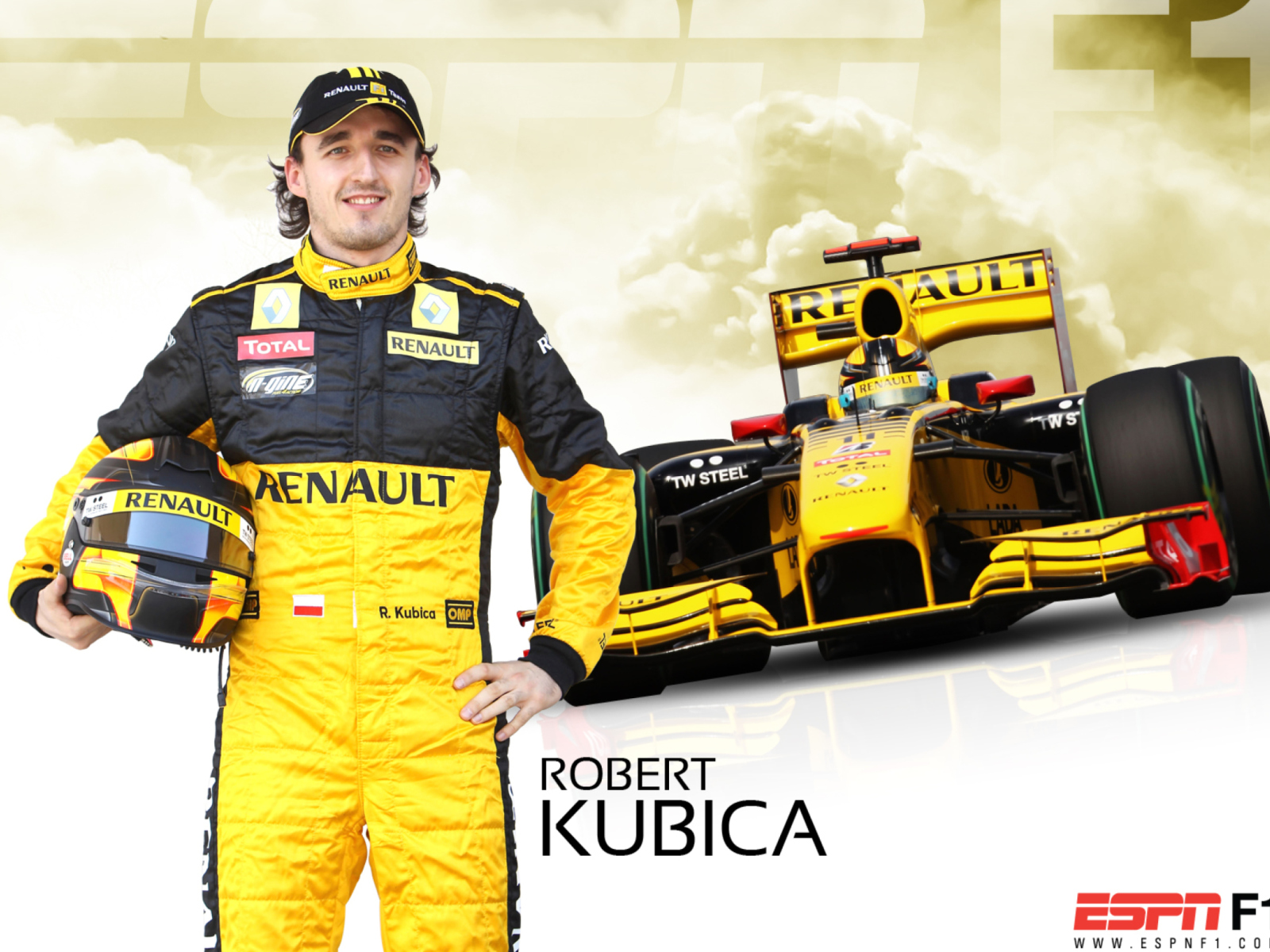 Fondo de pantalla Renault Formula 1 - Robert Kubica 1600x1200