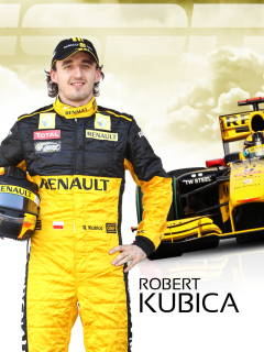 Das Renault Formula 1 - Robert Kubica Wallpaper 240x320