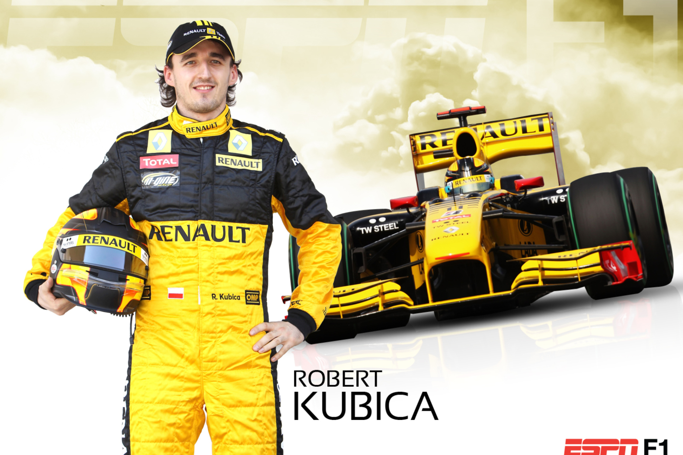 Fondo de pantalla Renault Formula 1 - Robert Kubica 2880x1920