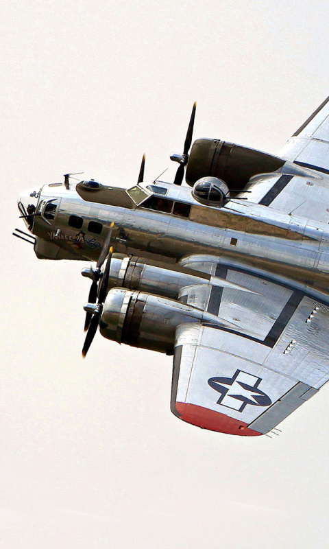 Sfondi Boeing B 17 Flying Fortress Bomber from Second World War 480x800