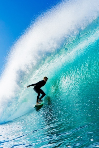 Fantastic Surfing wallpaper 320x480