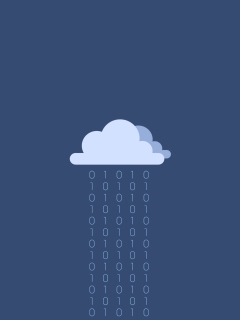 Das Binary Rain Wallpaper 240x320