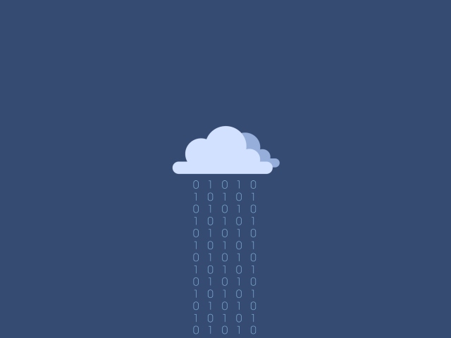 Das Binary Rain Wallpaper 640x480
