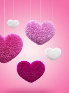 Screenshot №1 pro téma Fluffy Hearts 240x320