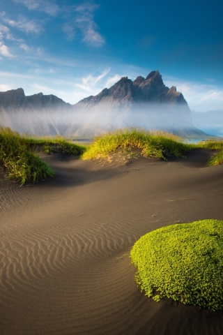 Das Icelandic Beach Wallpaper 320x480