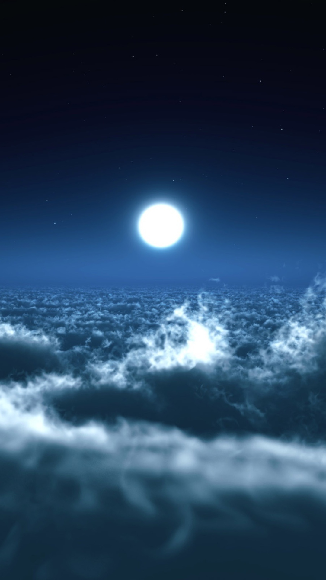 Moon Over Clouds wallpaper 1080x1920