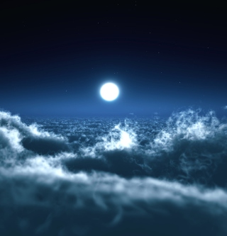 Moon Over Clouds - Fondos de pantalla gratis para 1024x1024