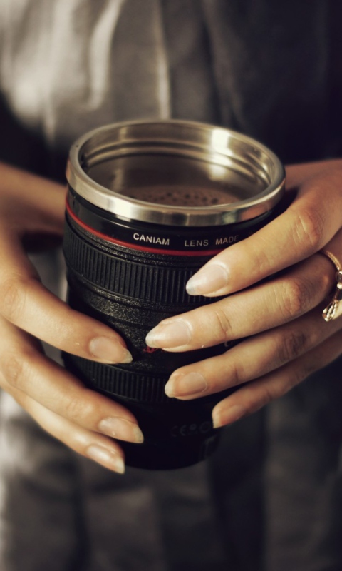 Обои Photographer's Coffee 480x800