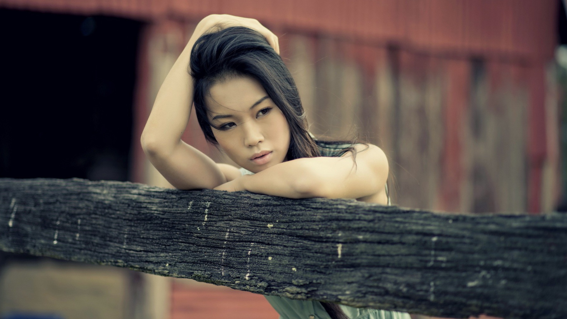 Asian Model Posing wallpaper 1920x1080