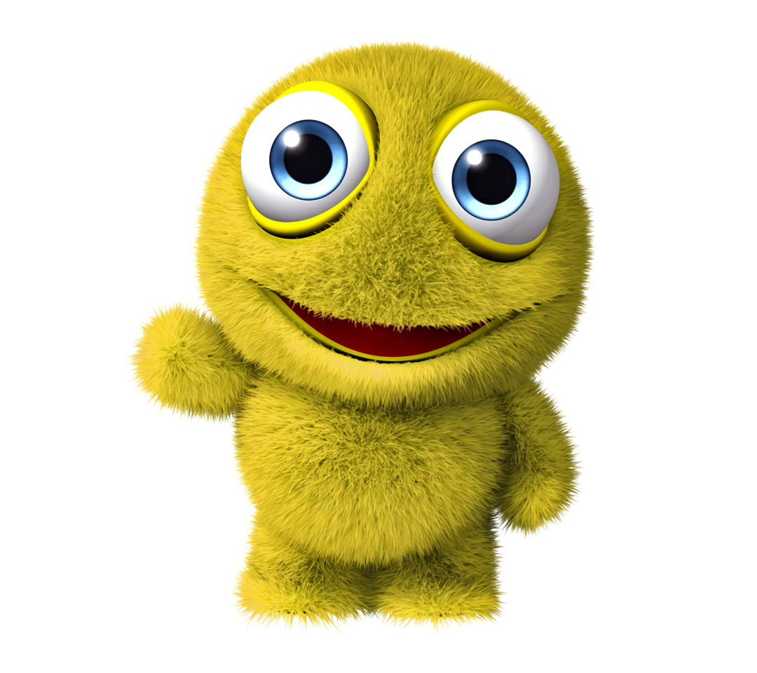 Обои 3D Yellow Monster 1080x960