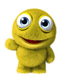 3D Yellow Monster screenshot #1 128x160