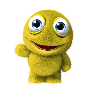 3D Yellow Monster - Obrázkek zdarma pro iPad