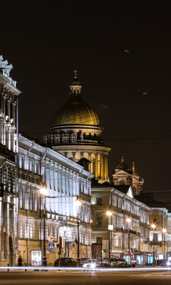 Das Saint Isaacs Cathedral in Petersburg Wallpaper 240x400