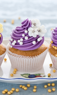 Sfondi Purple Cupcake 240x400