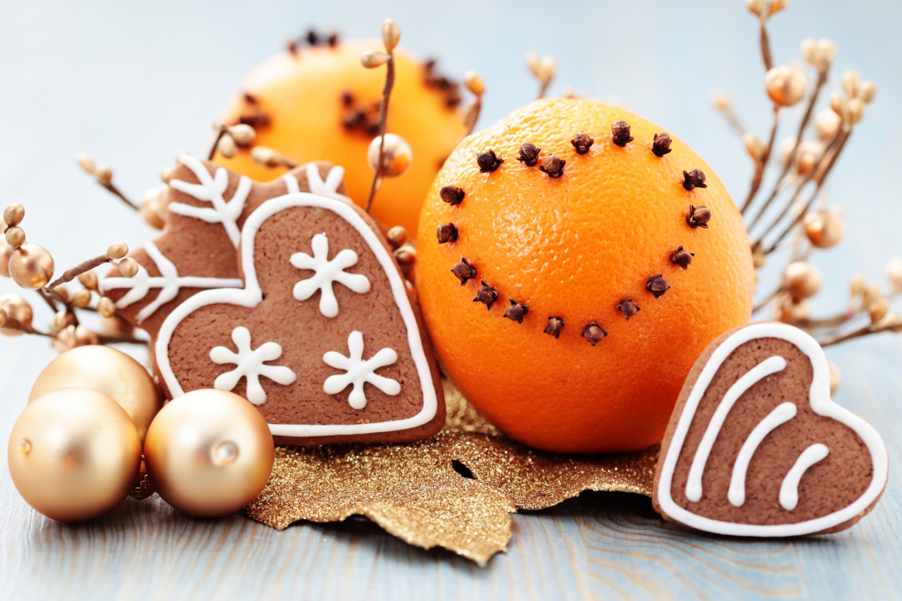 Обои Orange Cookie Heart 2880x1920