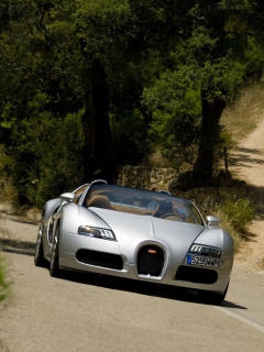 Das Bugatti Veyron 16.4 Grand Sport Wallpaper 240x320