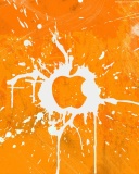 Обои Apple Orange Logo 128x160