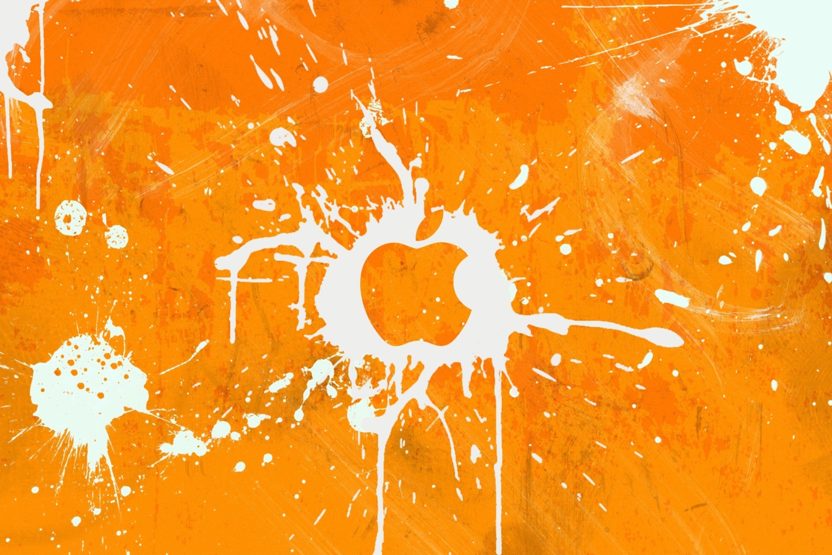 Обои Apple Orange Logo 2880x1920