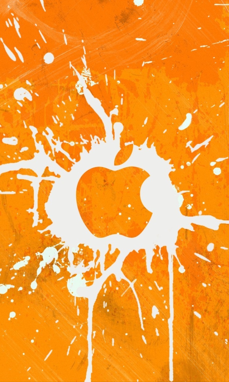 Das Apple Orange Logo Wallpaper 768x1280