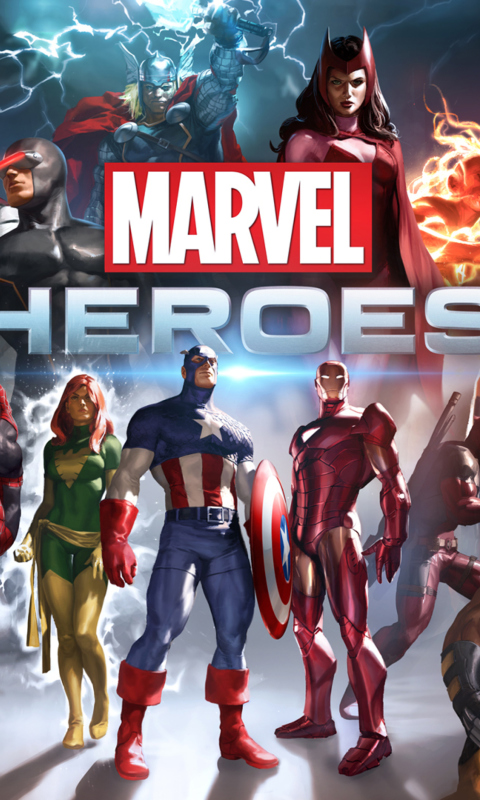 Marvel Comics Heroes wallpaper 480x800