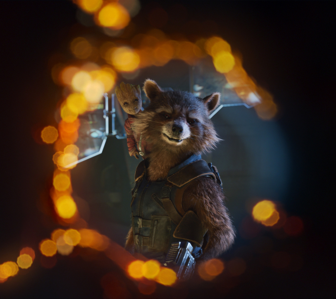 Das Guardians of the Galaxy Vol 2 Rocket Raccoon Superhero Wallpaper 1080x960