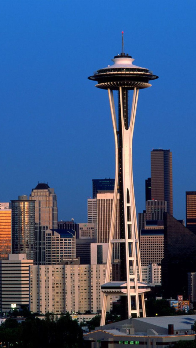 Fondo de pantalla Seattle Space Needle 640x1136