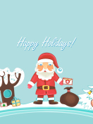 Santa Claus Wishes You Happy Holidays screenshot #1 132x176