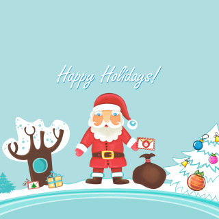 Santa Claus Wishes You Happy Holidays - Fondos de pantalla gratis para 1024x1024