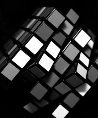 Kostenloses Black Rubik Cube Wallpaper für 240x320