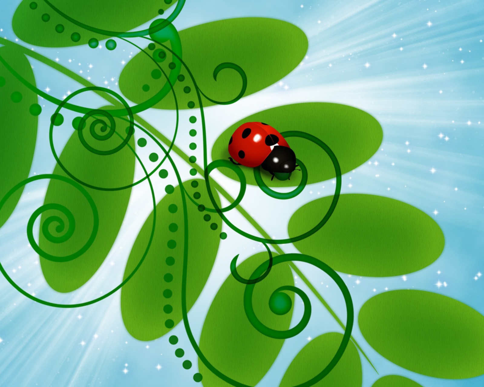Sfondi Vector Ladybug 1600x1280