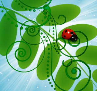 Kostenloses Vector Ladybug Wallpaper für iPad