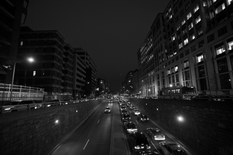 Black And White Cityscapes Lights screenshot #1 480x320