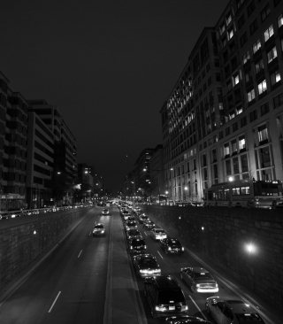 Black And White Cityscapes Lights - Obrázkek zdarma pro iPhone 6 Plus