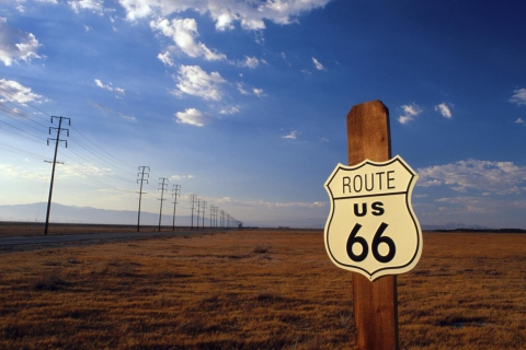 Das America's Most Famous Route 66 Wallpaper 480x320
