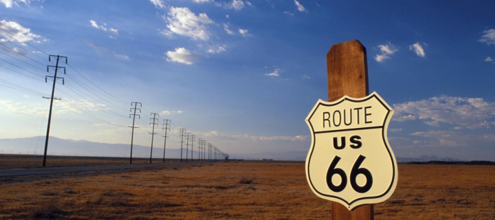 Das America's Most Famous Route 66 Wallpaper 720x320