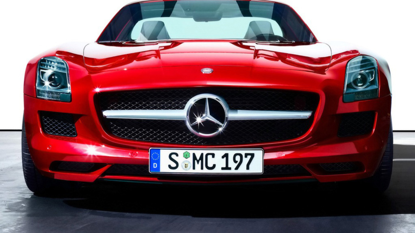 Fondo de pantalla Red Mercedes Sls 1366x768