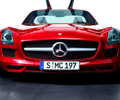 Red Mercedes Sls screenshot #1 480x400