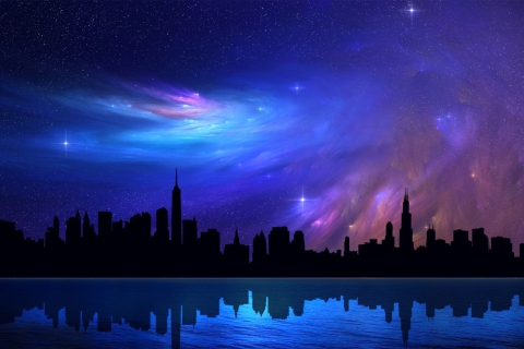 Chicago Night Cityscape screenshot #1 480x320