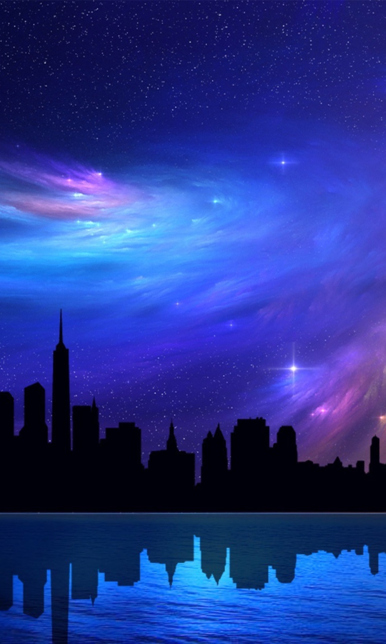 Fondo de pantalla Chicago Night Cityscape 768x1280