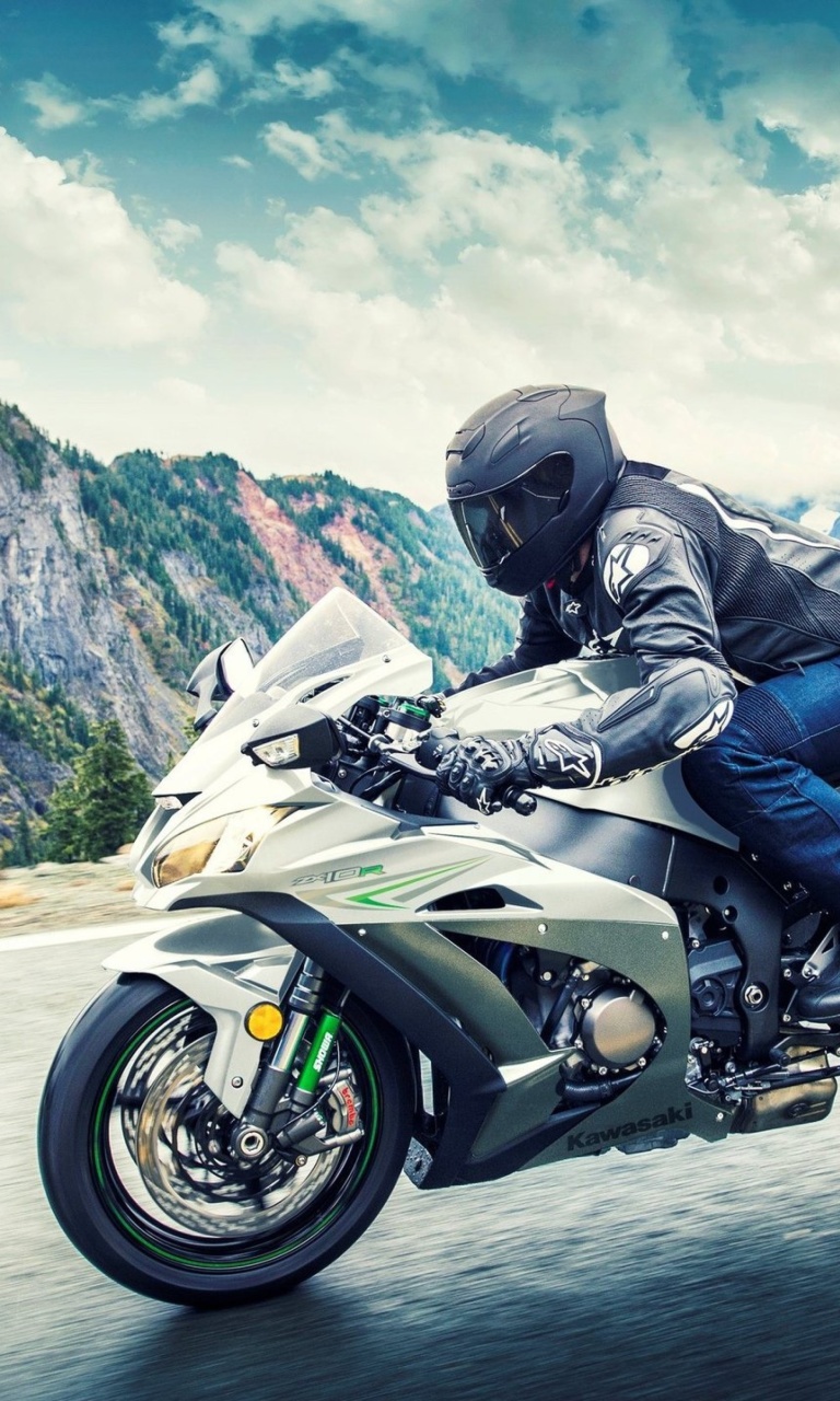 Kawasaki Ninja ZX 10R wallpaper 768x1280