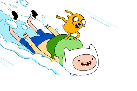 Adventure Time with Finn and Jake wallpaper 480x320