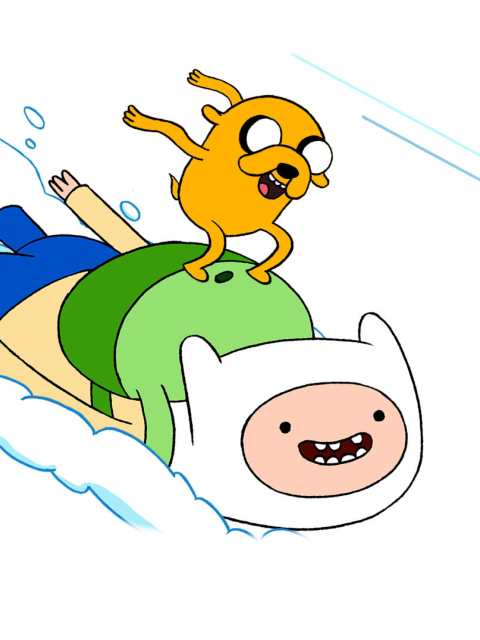 Adventure Time with Finn and Jake wallpaper 480x640