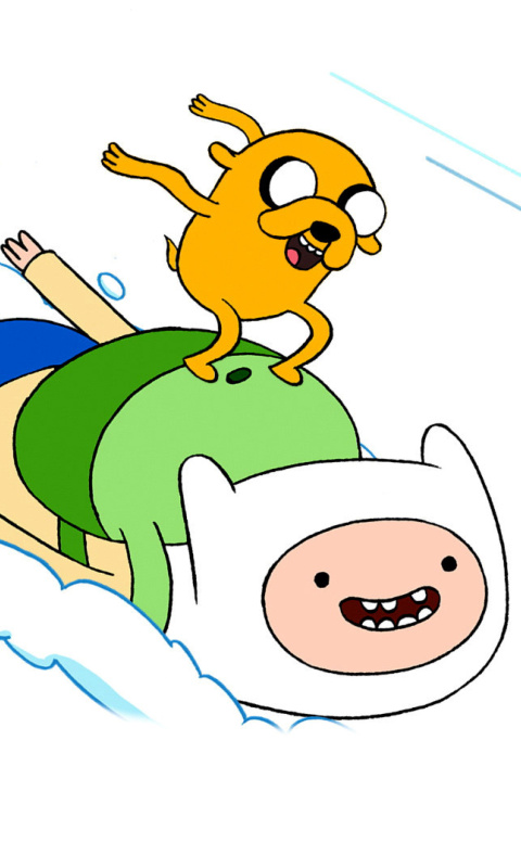 Fondo de pantalla Adventure Time with Finn and Jake 480x800