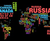 World Map with Countries Names wallpaper 176x144