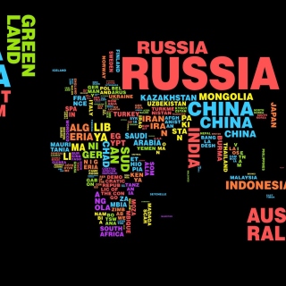 World Map with Countries Names sfondi gratuiti per 1024x1024