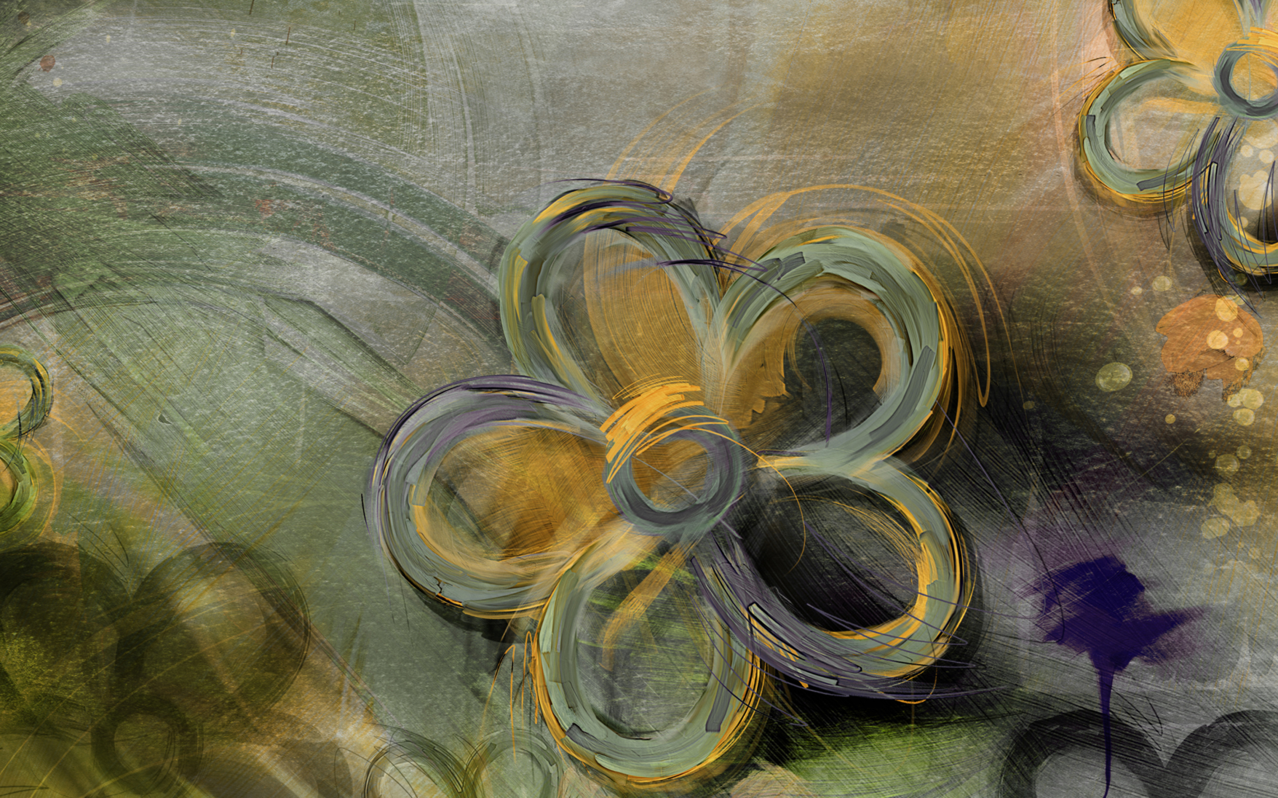 Screenshot №1 pro téma Painted Flower 2560x1600