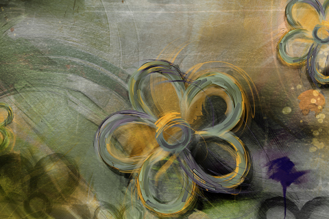 Screenshot №1 pro téma Painted Flower 480x320